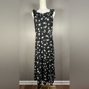 Loft Floral Black Dress
